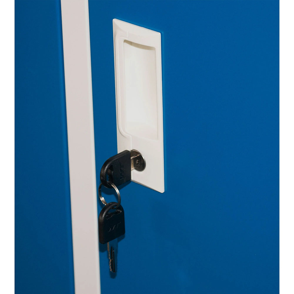 Двоен метален гардероб RFG 80/40/120 см бял-син